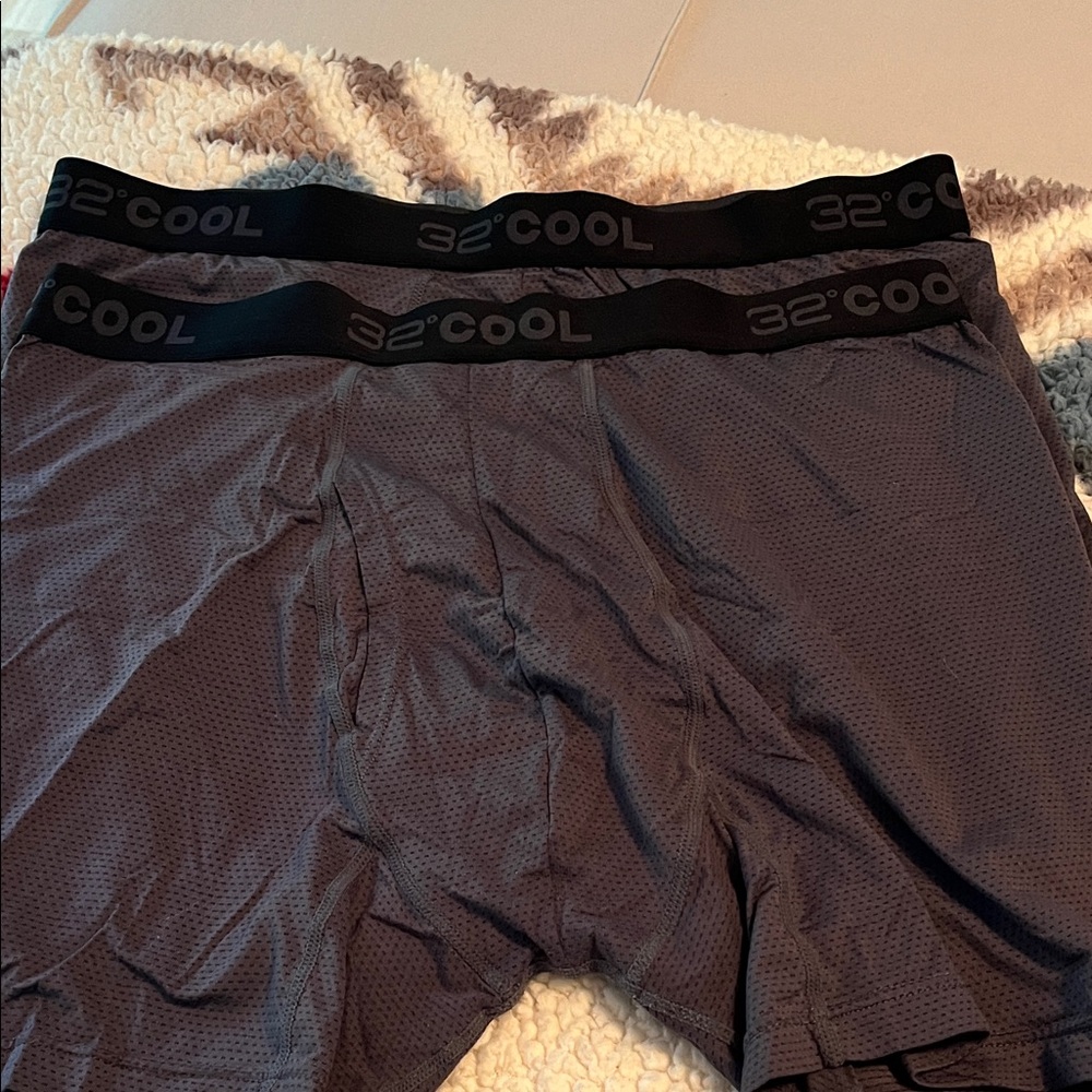 32 degree Cool Men’s Performance Boxer Briefs - Gray 2 pk